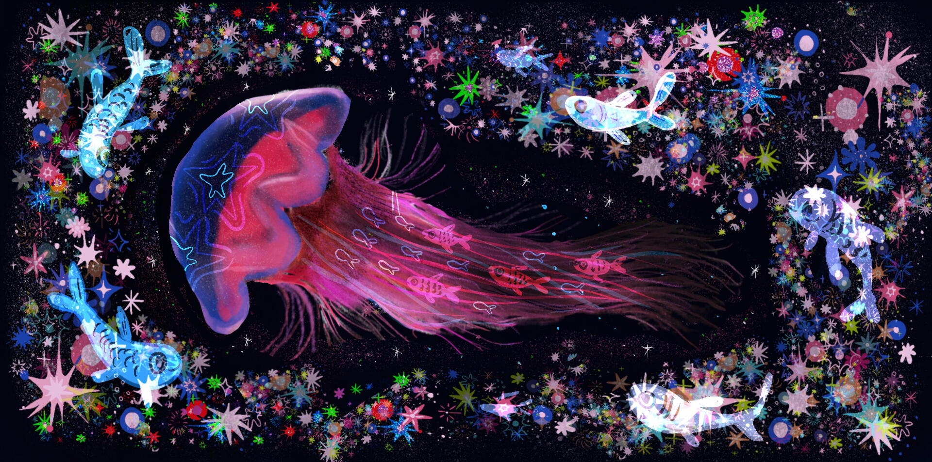 Plankton of the Cosmos (2021) | Procreate