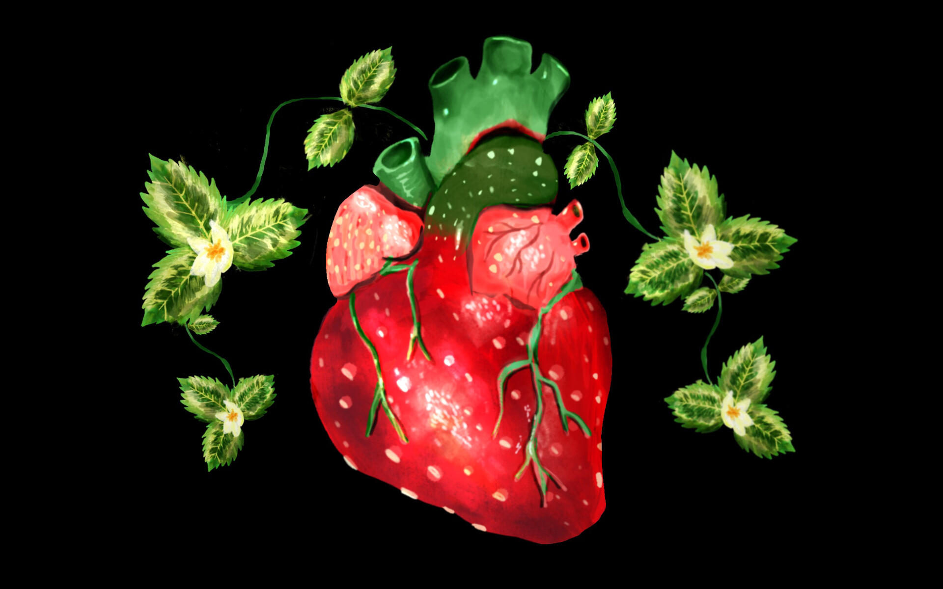 Strawberry Heart (2021) | Procreate