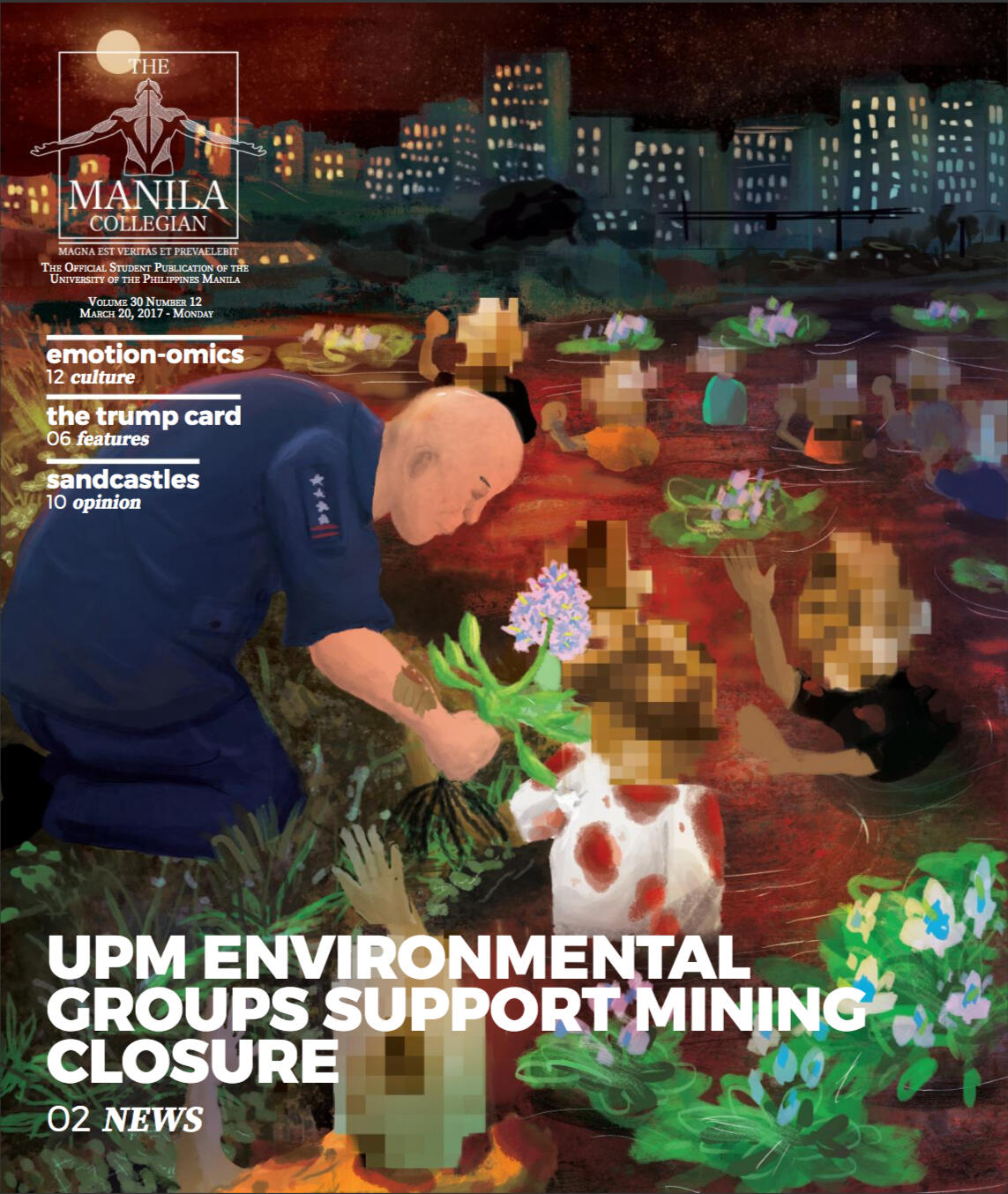 Front Cover for The Manila Collegian Volume 30 No. 12 (2016)| Adobe Photoshop