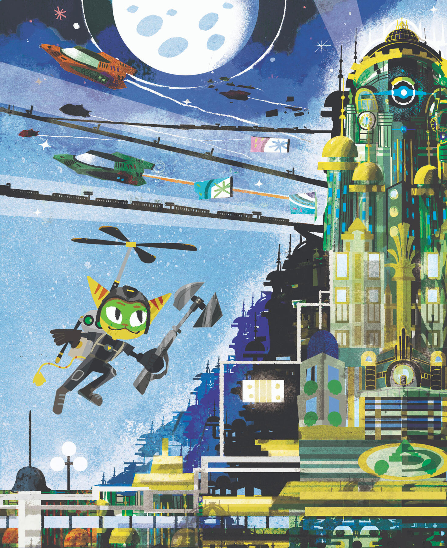 Editorial Illustration for Vol. 02 of [lock-on] Gaming Journal (2021) | Adobe Photoshop