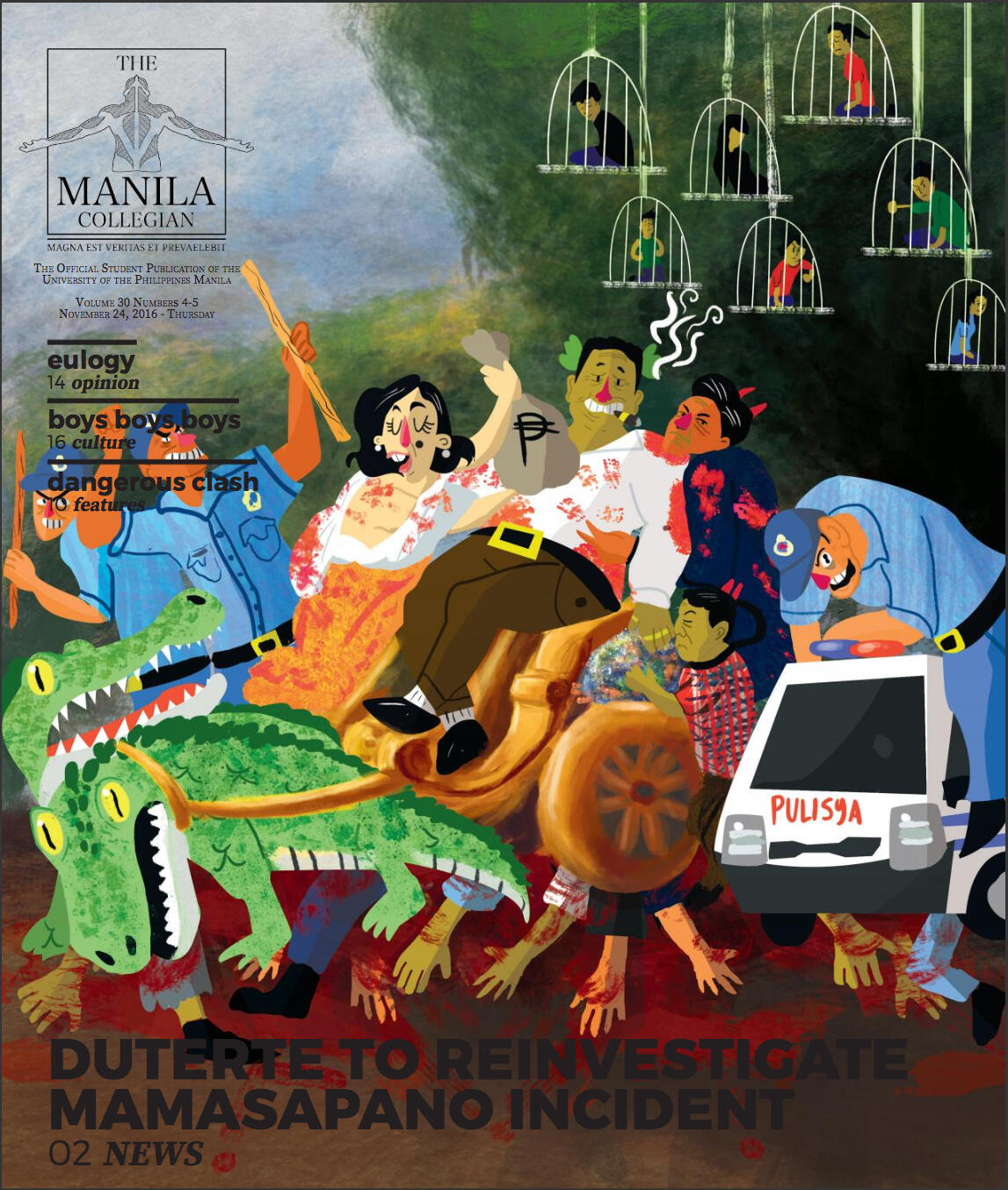 Front Cover for The Manila Collegian Volume 30 No. 4-5 (2016) | Adobe Photoshop